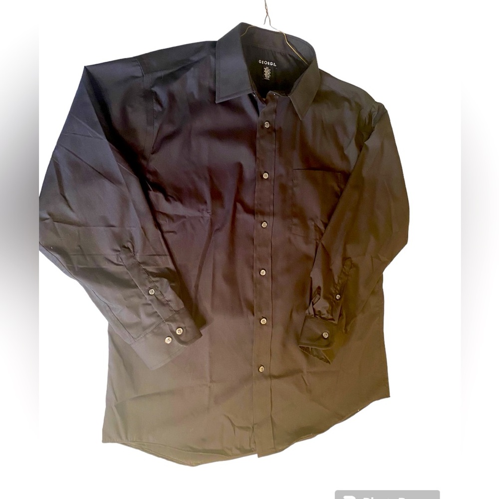 Men’s George black button down dress shirt